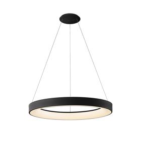 M7754  Niseko Dimmable Pendant Ring 50W LED With Remote Black